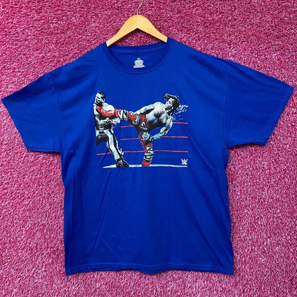 WWE Shawn Michaels The Heartbreak Kid HBK Sweet Chin Music Kick T-Shirt XL - Picture 1 of 4